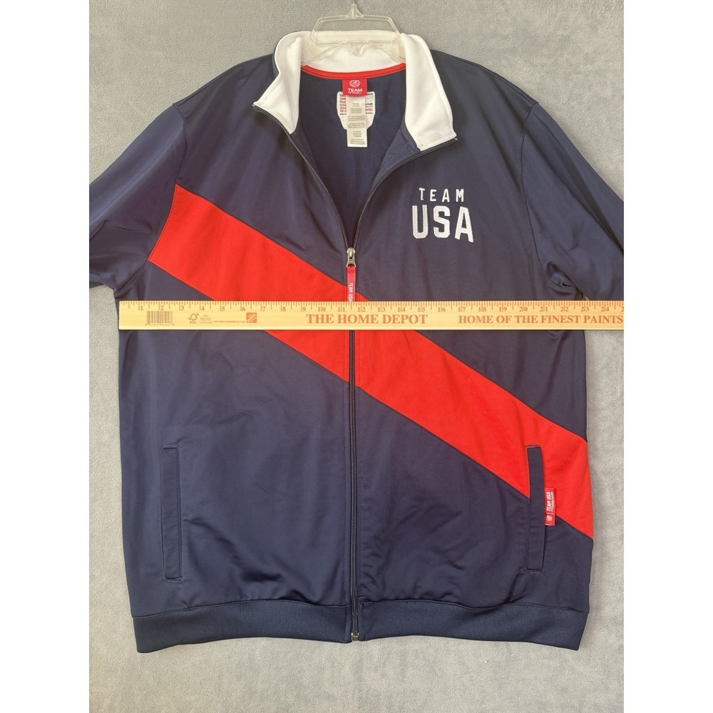 Team USA Olympic Team Apparel Track Jacket Men's XL Navy Full Zip Pockets - Picture 6 of 7
